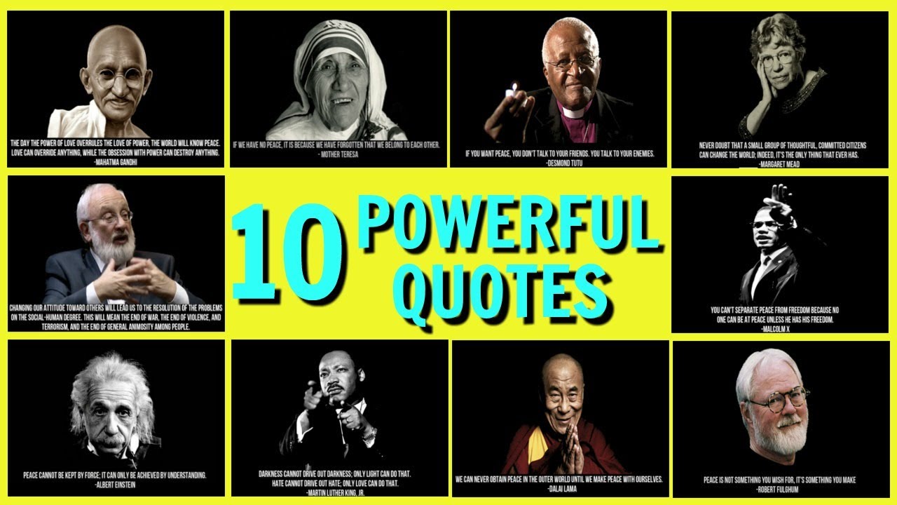 10 Powerful Famous Motivational Quotes on Peace, Freedom, and Love