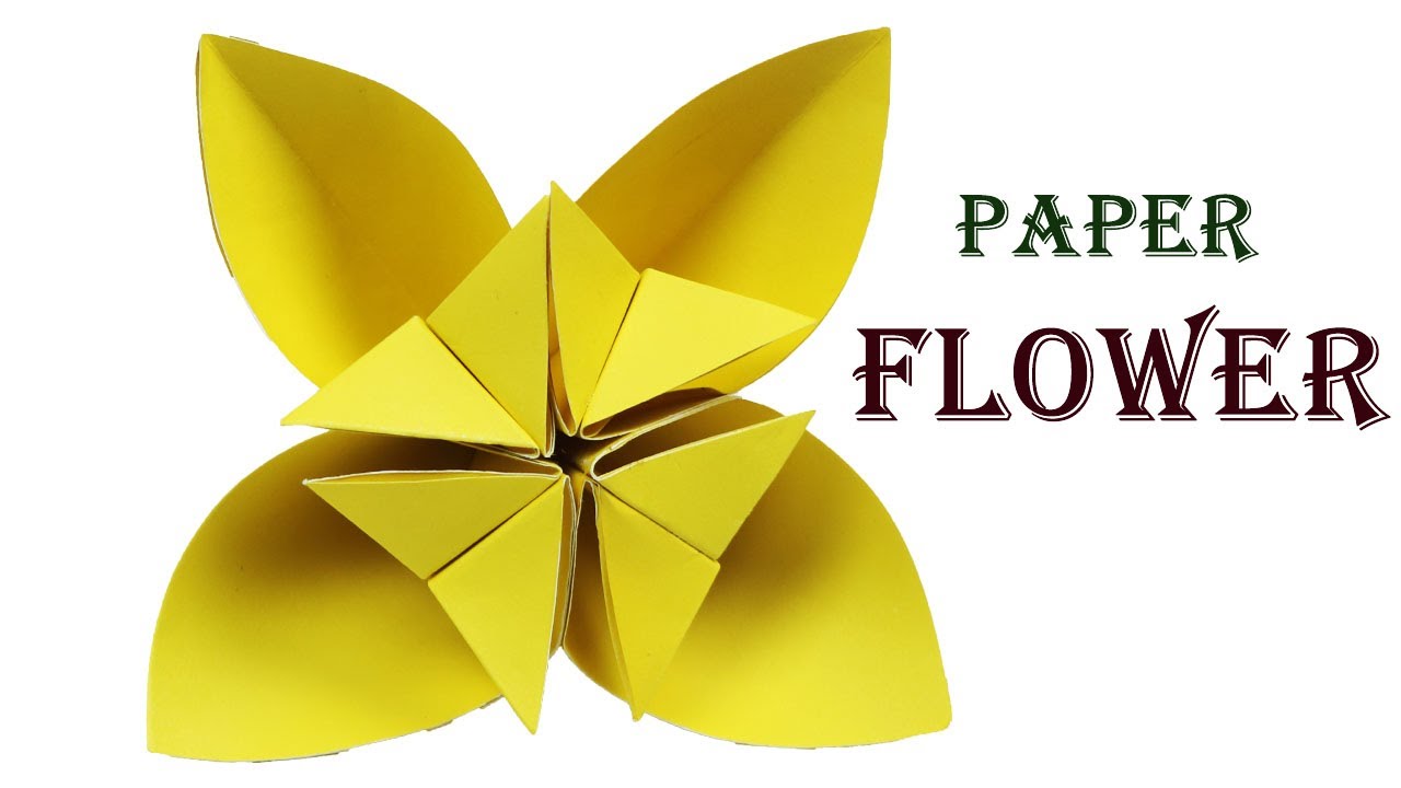 Flower Making With Paper Easy And Beautiful - Origami Flower Easy Tutorial For Beginners