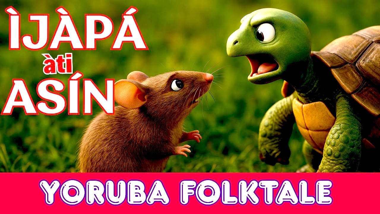 Ijapa ati Asin (Tortoise & Shrew) | How Tortoise's Nose Became Flat | Yoruba Folktale About Fairness