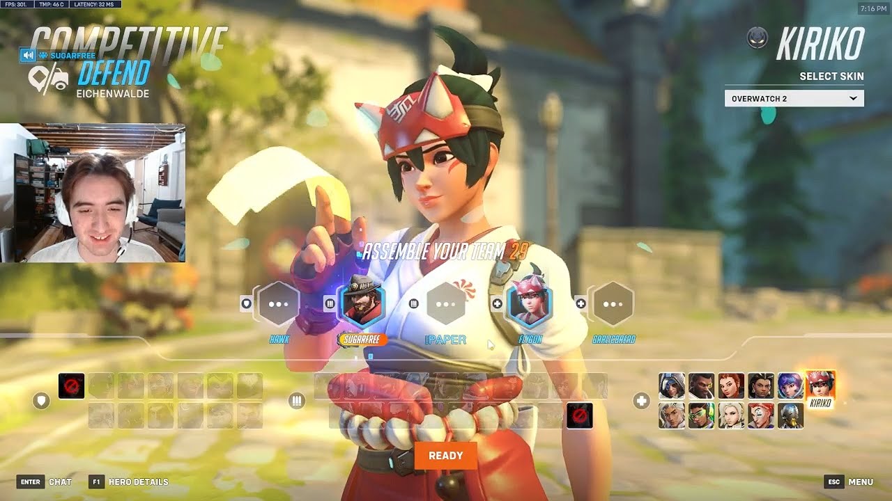 ULTRAVIOLET KIRIKO GOD - GAMEPLAY OVERWATCH 2 SEASON 17 TOP 500