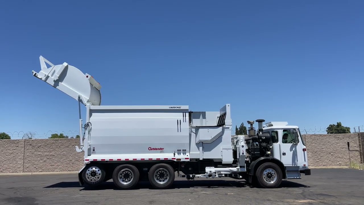 2011 Autocar Xpeditor Wayne Curbtender Side Load Garbage Truck For Sale