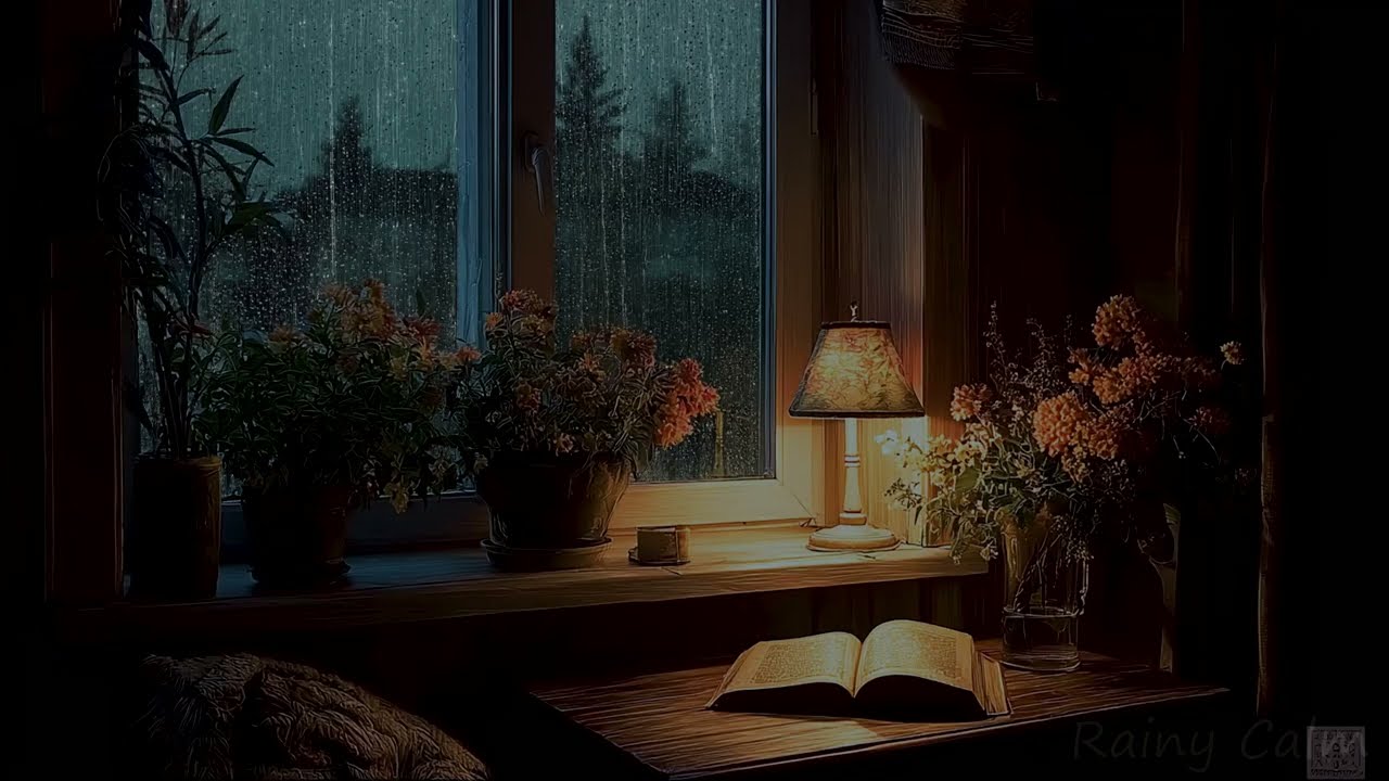 Light Drizzle by the Window for Calm Focus & Gentle Rest | Sparse Rain Sounds with No Music