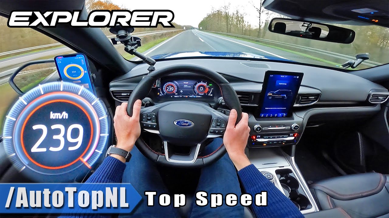 FORD EXPLORER PHEV 457HP TOP SPEED on AUTOBAHN [NO SPEED LIMIT] by AutoTopNL