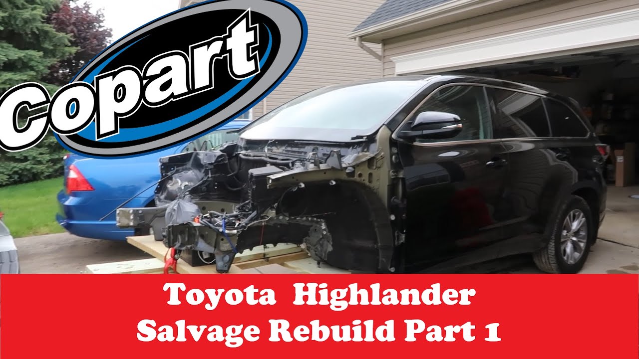 2015 Toyota Highlander Salvage Rebuild Part 1, Core Support Removal