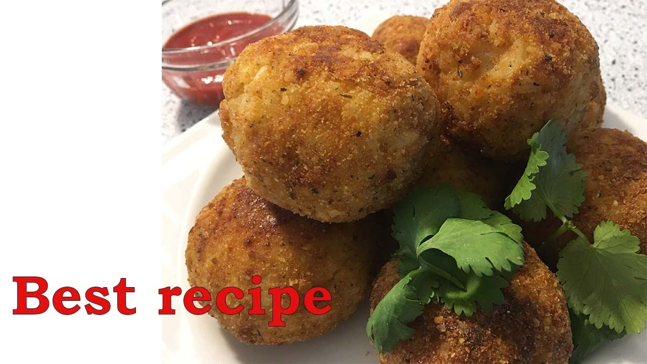 Boulettes de riz farcies à la viande - Stuffed rice balls with meat