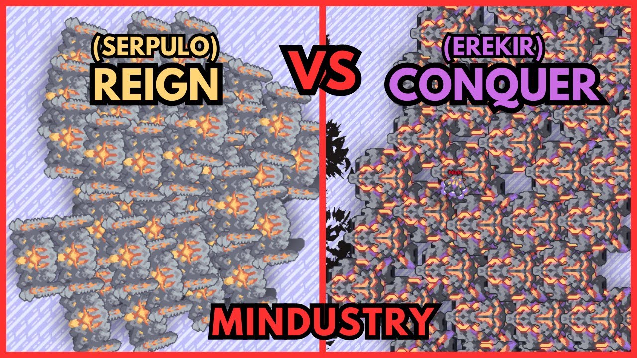 Reign VS Conquer | Serpulo Mechs VS Erekir Tanks - Mindustry