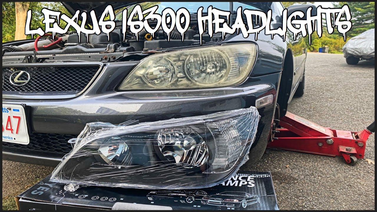 Установка фар Lexus IS300