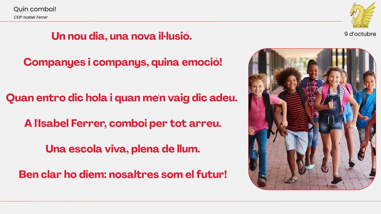 Quin comboi! 9 d'octubre. CEIP Isabel Ferrer de Castelló