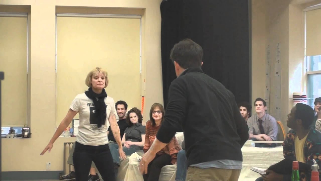 Stephen Colbert in rehearsal for Sondheim's 