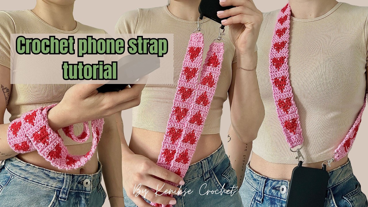 How to crochet phone strap I Beginner friendly crochet phone lanyard tutorial I Kenikse Crochet