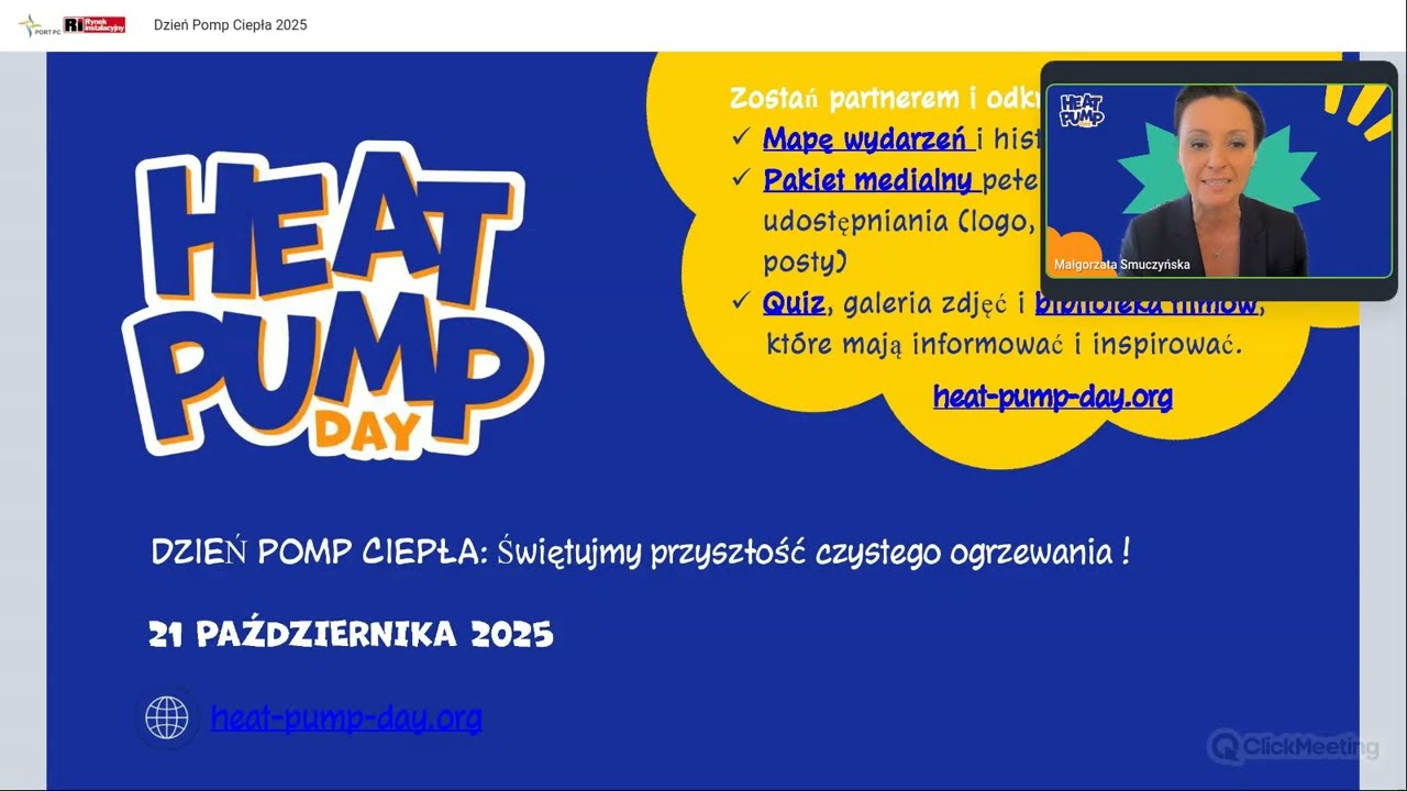 Dzień Pomp Ciepła 2025 - webinarium PORT PC i Rynku Instalacyjnego