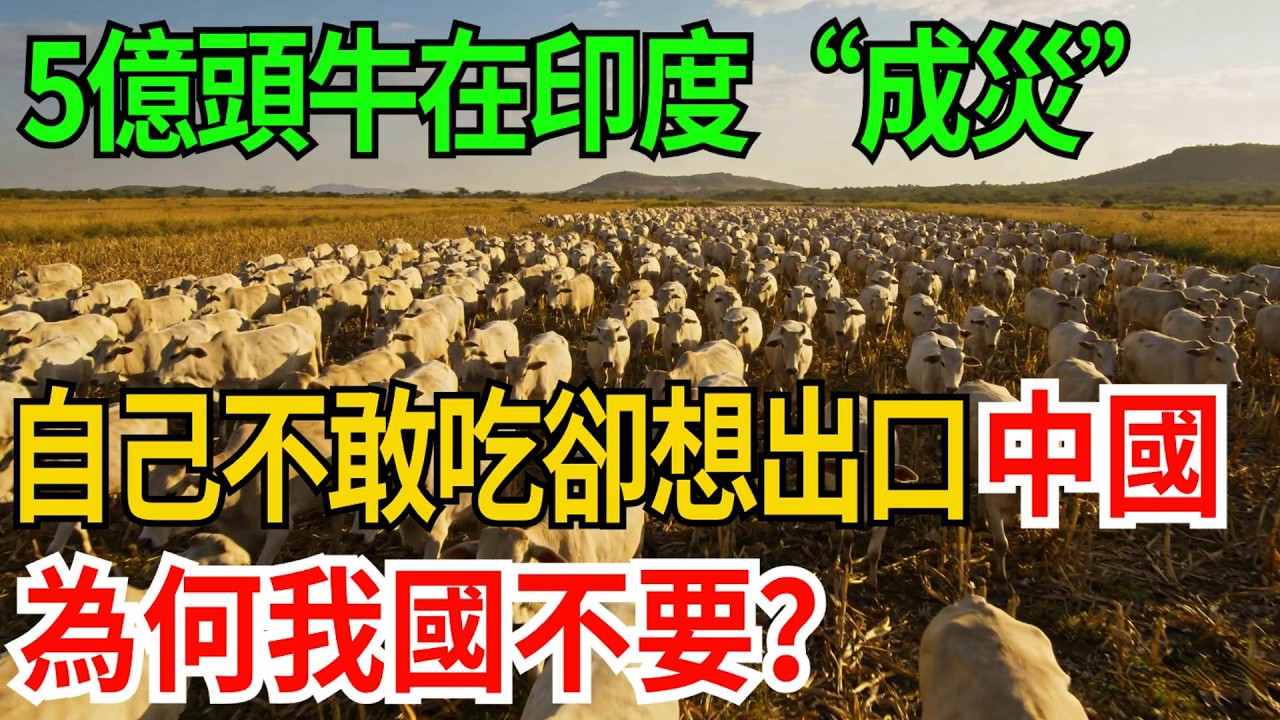 5億頭牛在印度&ldquo;成災&rdquo;，自己不敢吃卻想出口中國，為何我國不敢要？致命原因讓人捏把汗！【觀勢經緯】#科普#世界之最 #出類拔萃 #top10#印度神牛 #牛肉出口 #食品安全 #中印貿易 #文化衝突