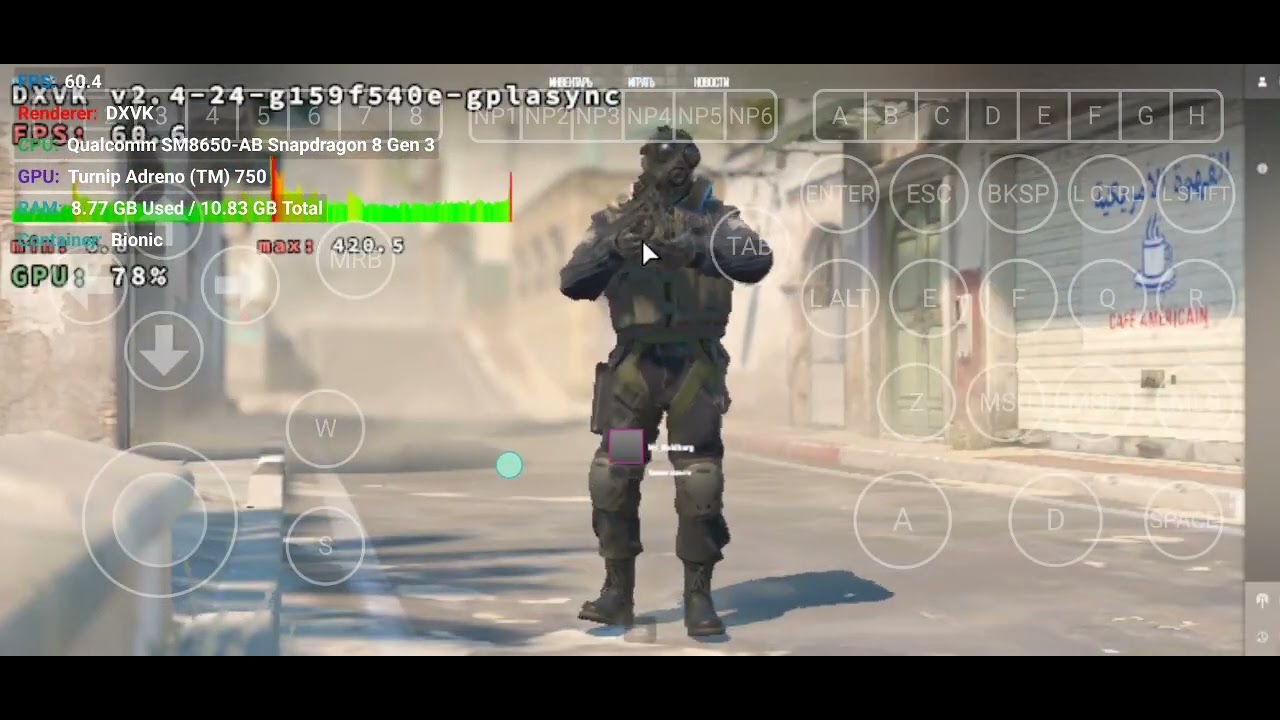 Counter Strike 2 in winlator (no gameplay)