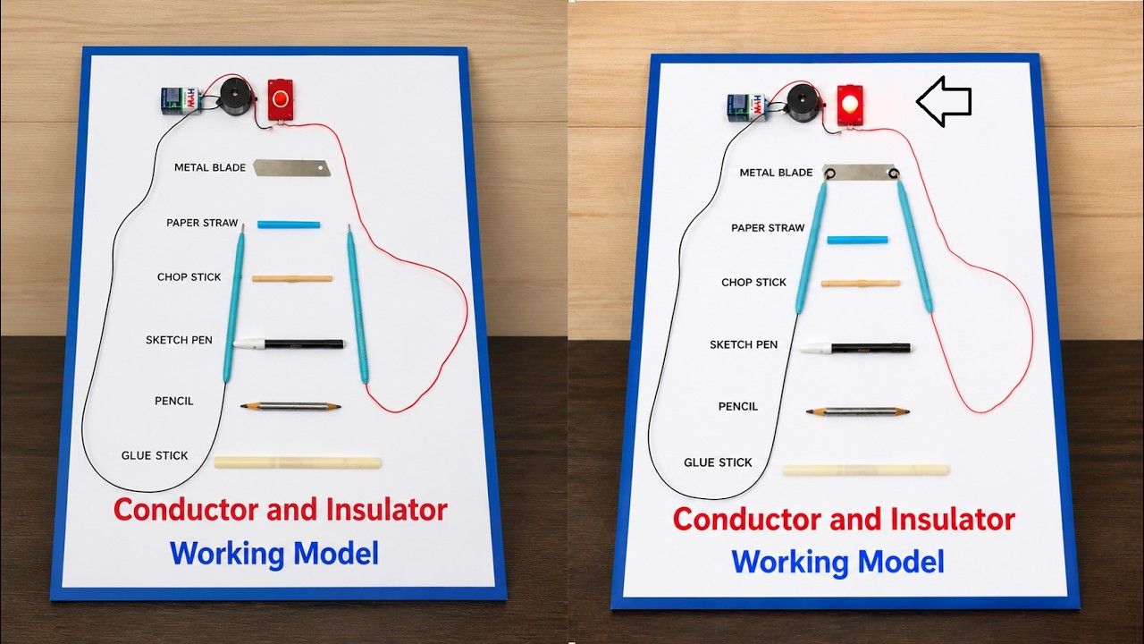 conductor and insulator working model - science project for exhibition - diy - diypandit  DIY pandit