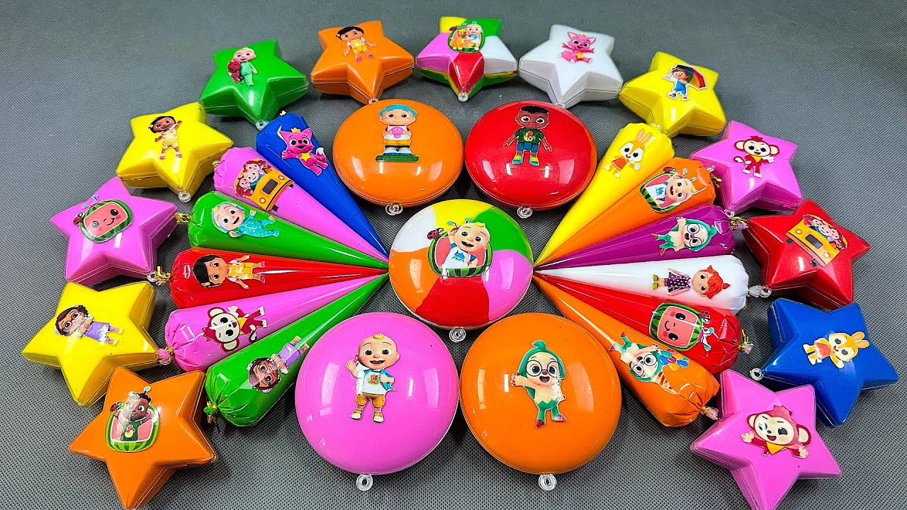 Cocomelon Slime with JJ, YoYo, and Tom Tom’s Colorful | Satisfying ASMR Videos