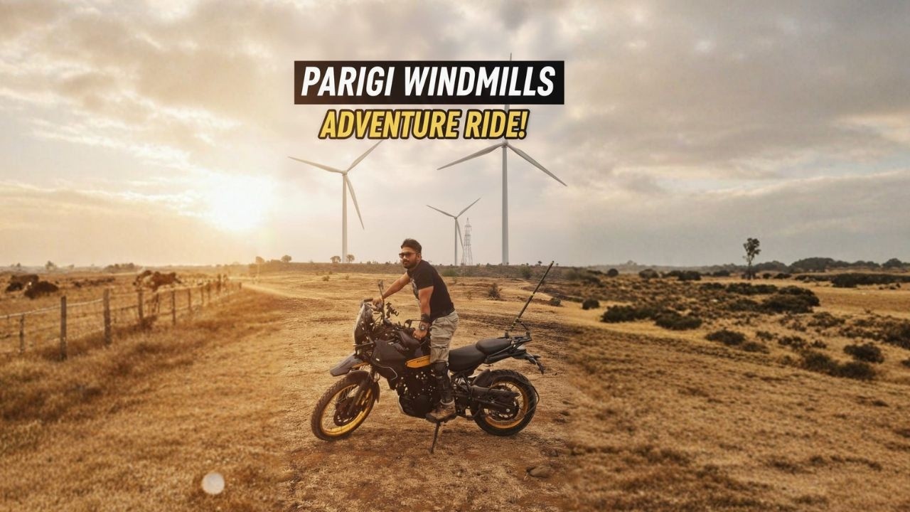 Vlog# 92 Pargi Windmills weekend trip just 100 kms from Hyderabad on my Himalayan 450