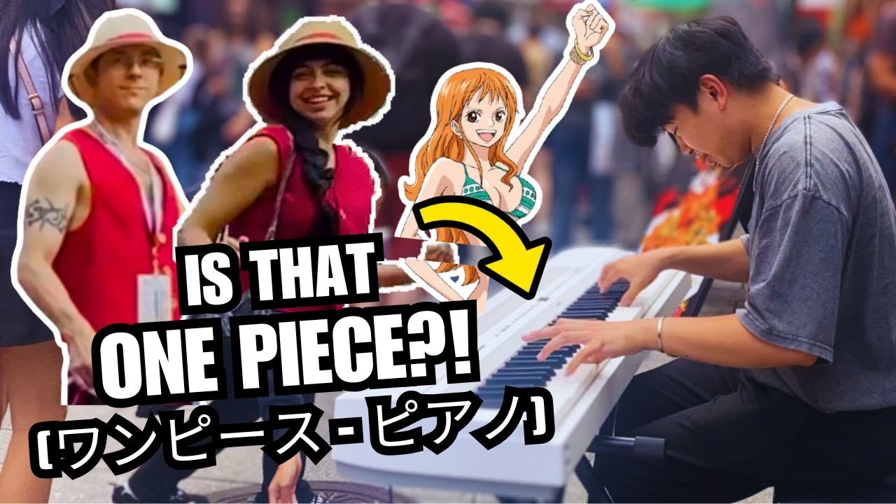 I Played ONE PIECE and other Anime Piano Songs in PUBLIC