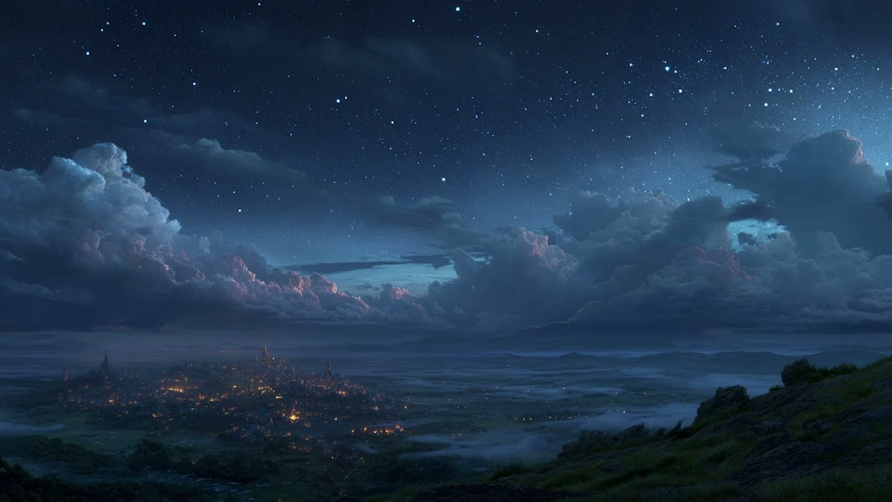 [playlist] 아득히 빛나는 중세마을, 밤의 평화로움을 채우는 부드러운 선율 ✨ | Medieval Fantasy Music