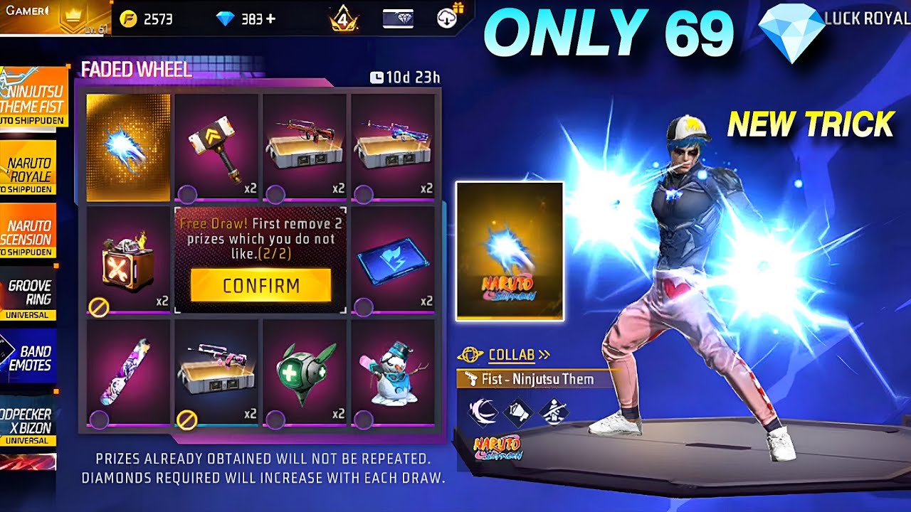 New Faded Wheel Fist Skin Spin Trick 🤯🥳 | Only 69 💎 | free fire new event | ff new event today 
