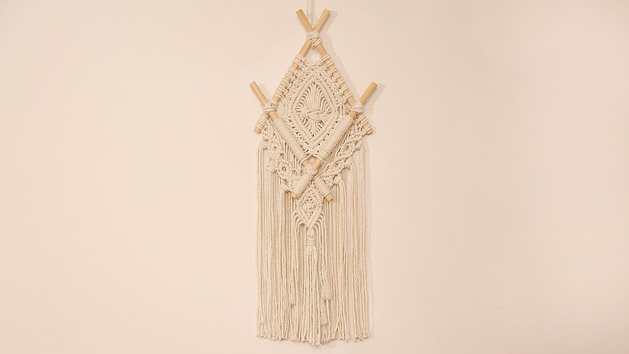 Today we make a macrame wall hanging with a wooden stick.