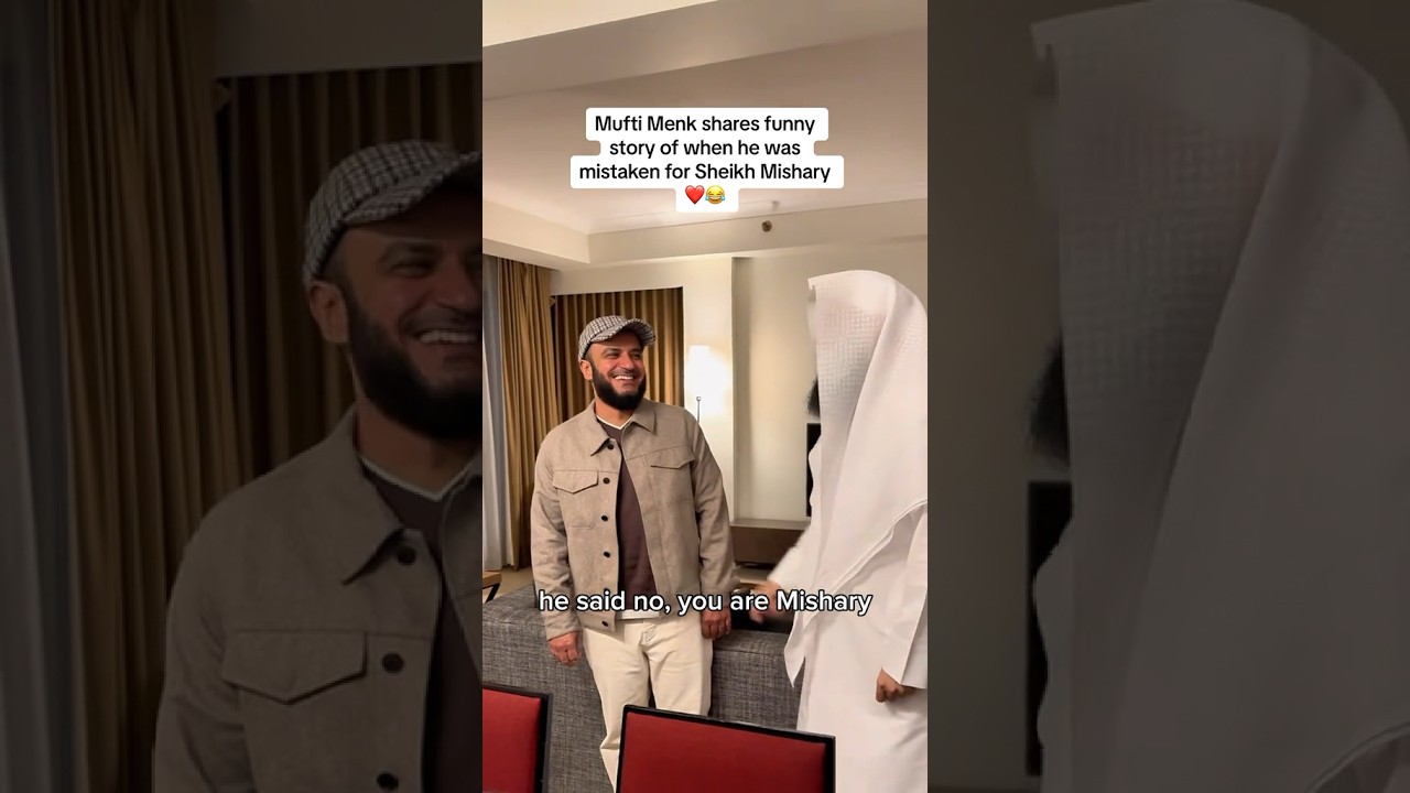 Mufti Menk shares funny story with Sheikh Mishary #muftimenk #alafasy #misharialafasy #mufti #funny