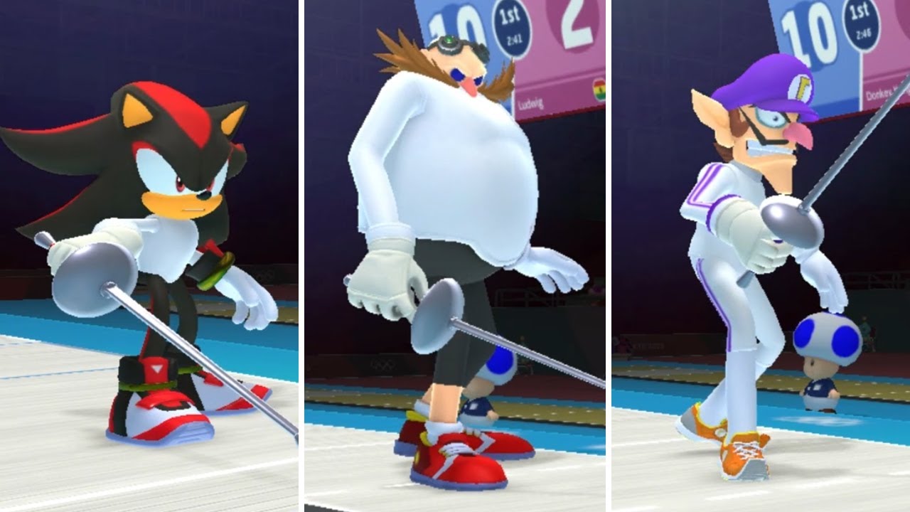 Mario & Sonic at the Olympic Games Tokyo 2020 - All Characters Fencing Gameplay