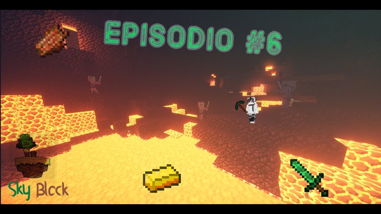 SkyBlock desde Cero - Ep.6 La primera visita al nether en SurvivalDub