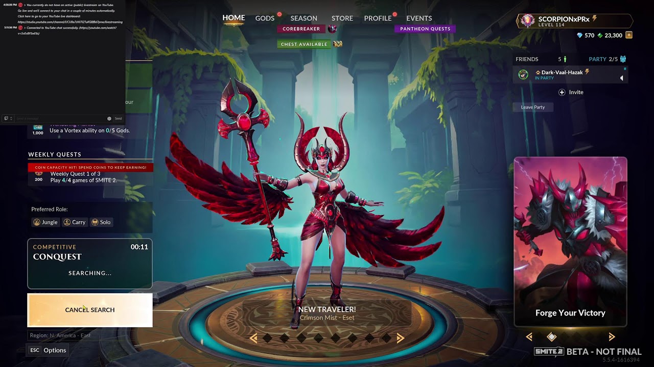Smite 2 Ranked Live HD! Mision: Mastery