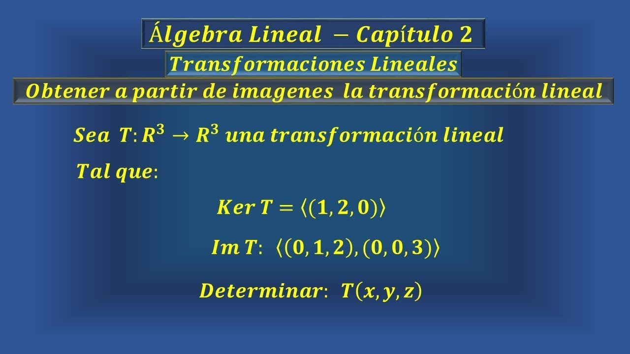 Obtener una transformación lineal a partir de imágenes - Ejercicio 11