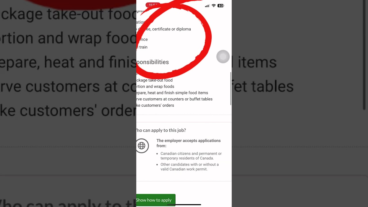 HOW TO APPLY AS FOOD COUNTER ATTENDANT IN CANADA 🇨🇦 🍁