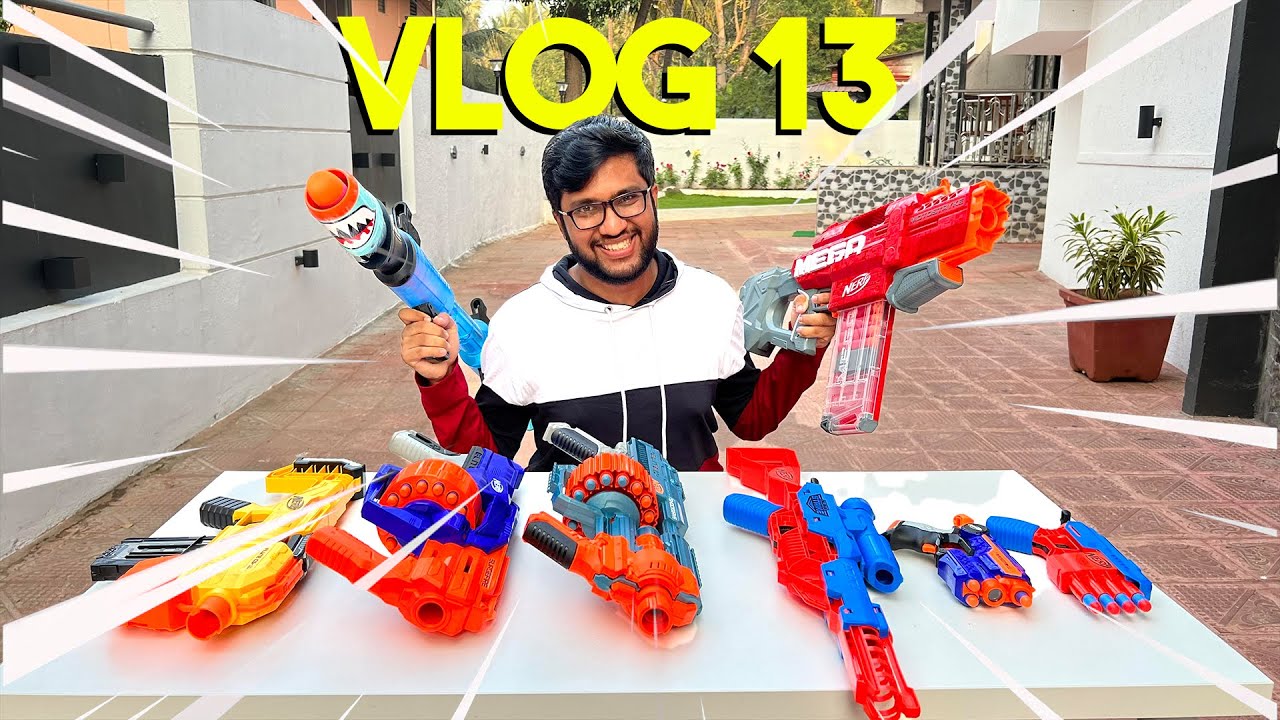 Nerf Gun Shooting Challenge VLOG 13