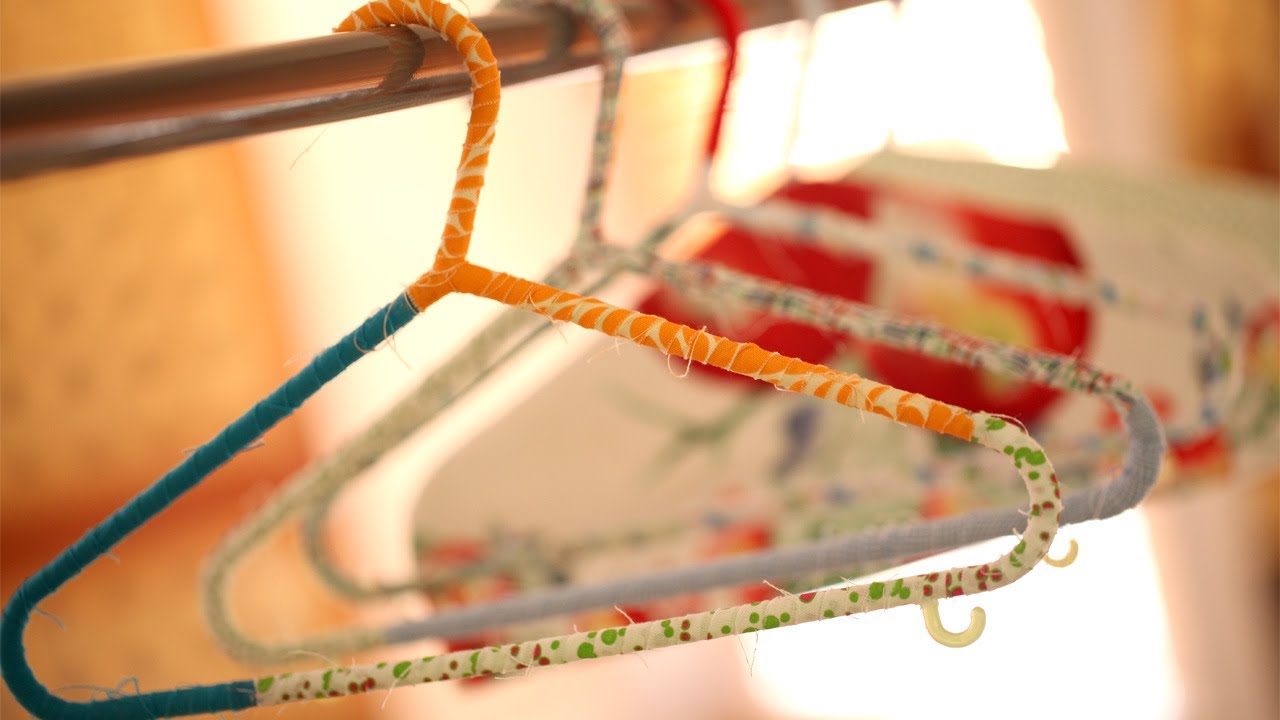 How to Make Wrapped Hangers and Hanger Covers || KIN DIY