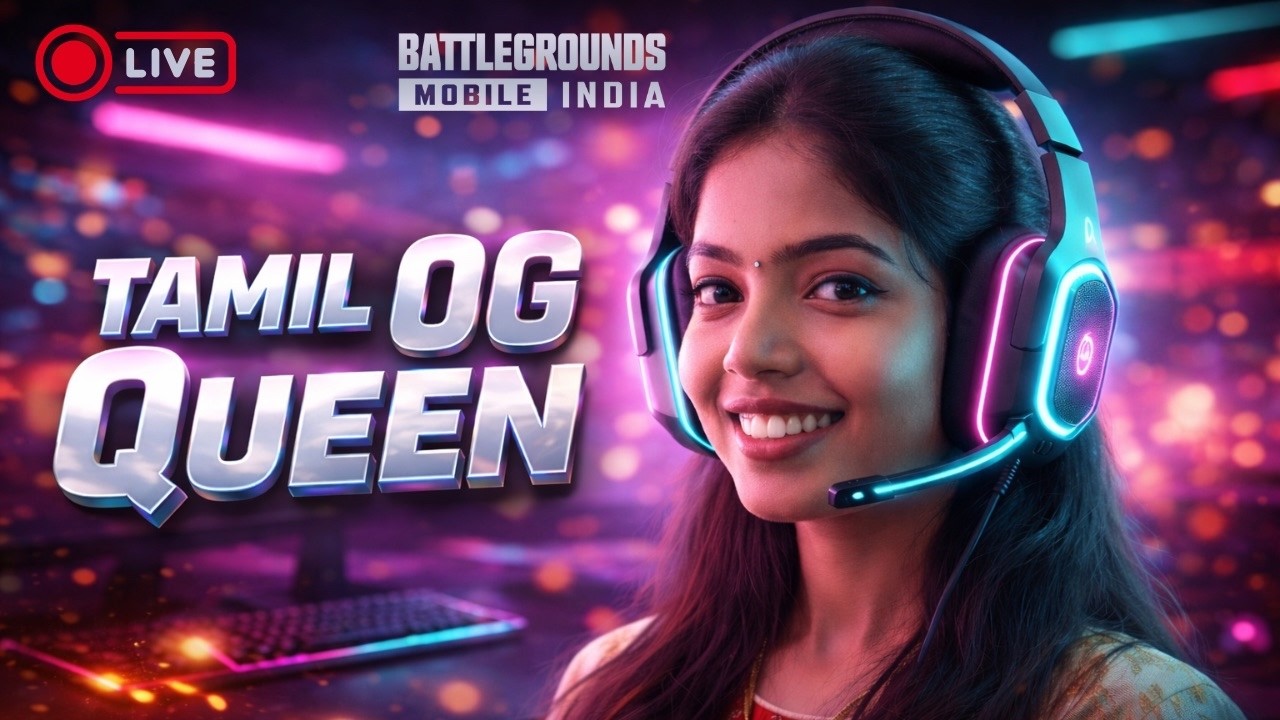 100K Dream! Tamil Girl Gamer Grinding BGMI LIVE 🔴