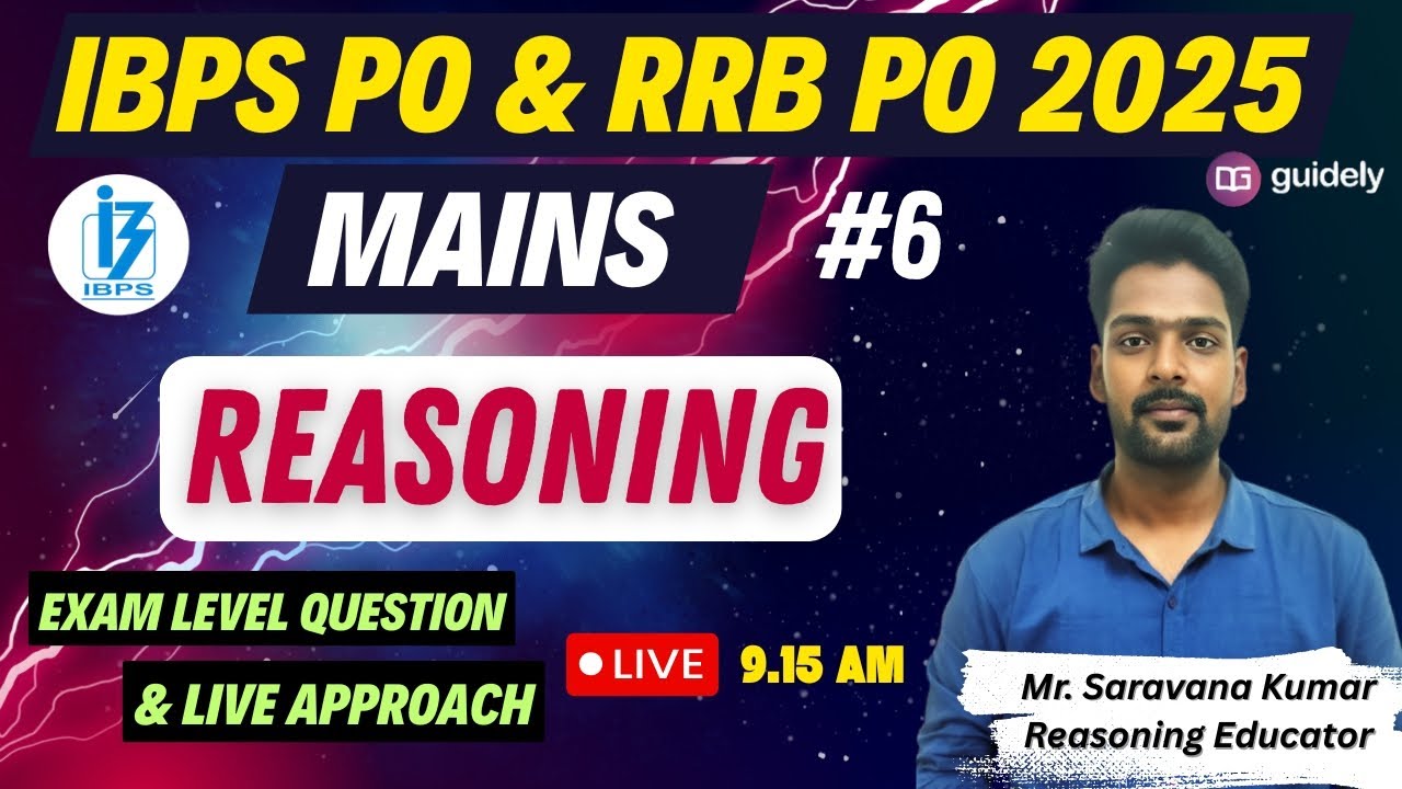 💥REASONING for IBPS & RRB PO 2025 - Day 6  | MAINS LEVEL QUESTIONS | Mr. SK Sir #ibpspo #sbipo