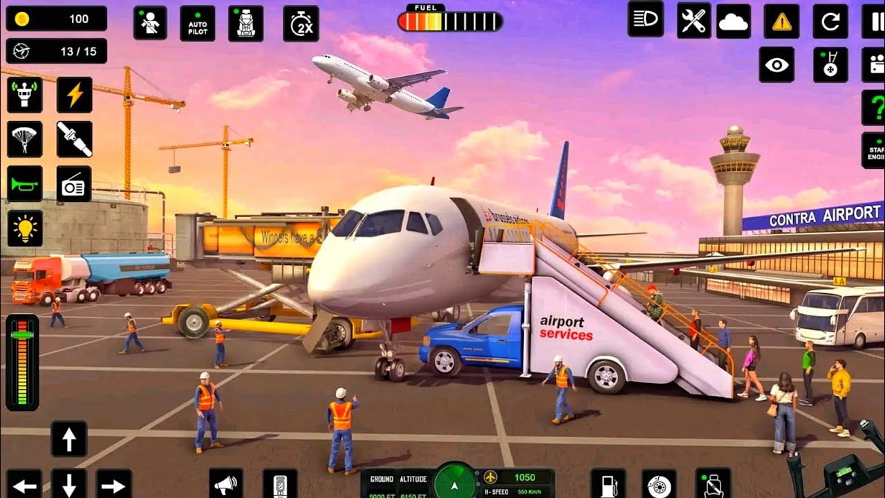 Real Flight Airplane City Pilot Driving 3D - Plane Boeing Emergency Landing - Android Gameplay