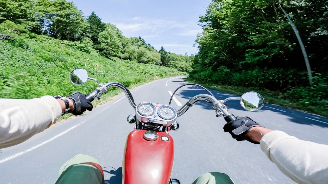 【POV】支笏湖の奥、道道78号線の先にある神秘の湖「オコタンペ湖」へ。【Harley-Davidson Sportster XLCH】