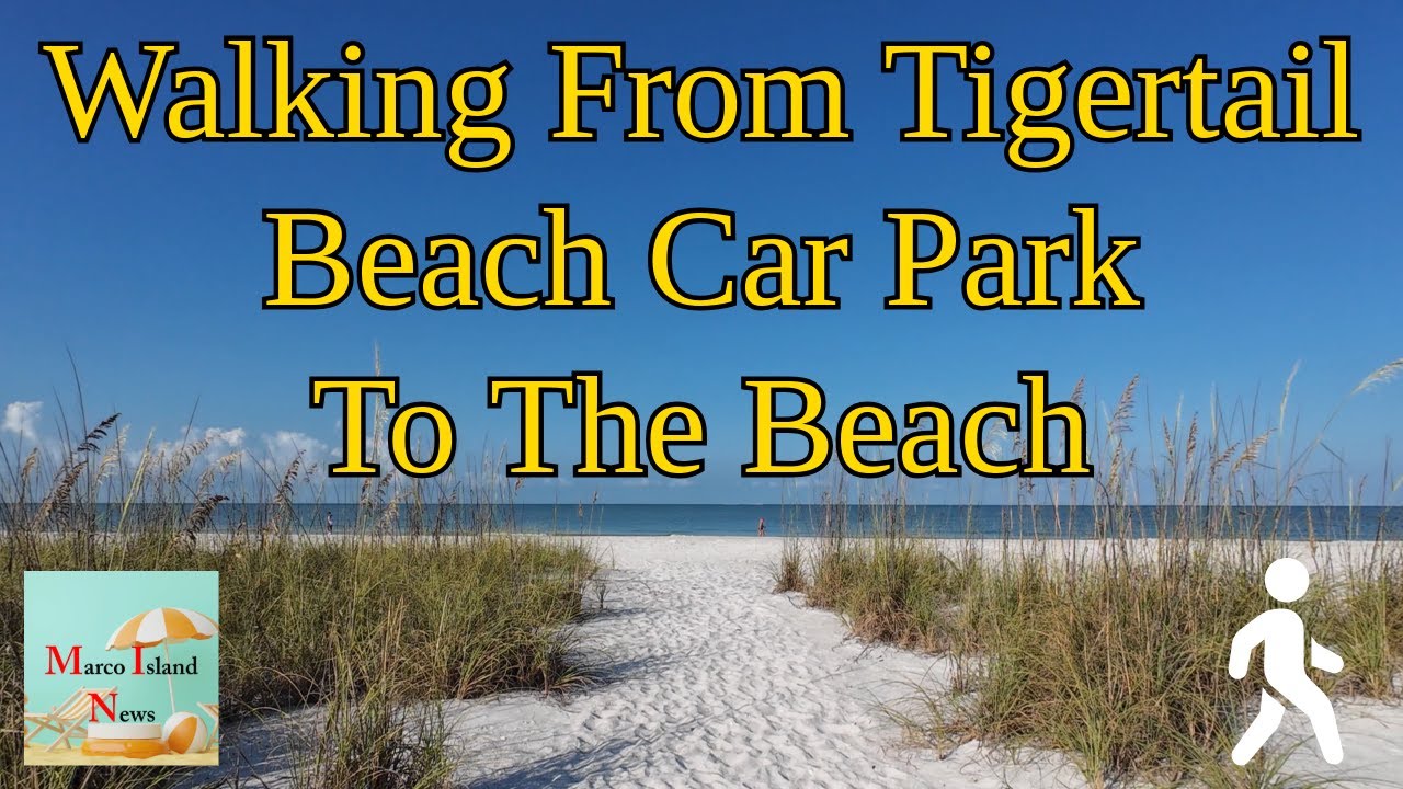 Walking from Tigertail Beach car park to the beach Marco Island Florida