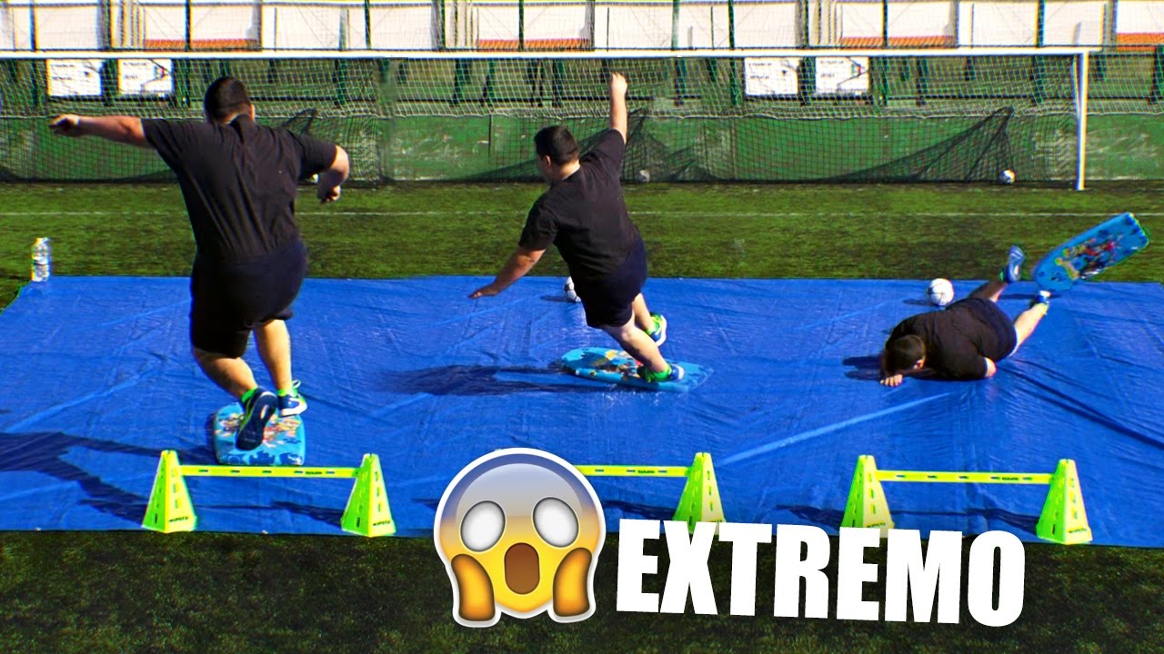 PENALTIS RESBALADIZOS EXTREMO ¡RETO FÚTBOL! | SLIP 'N' SLIDE CHALLENGE