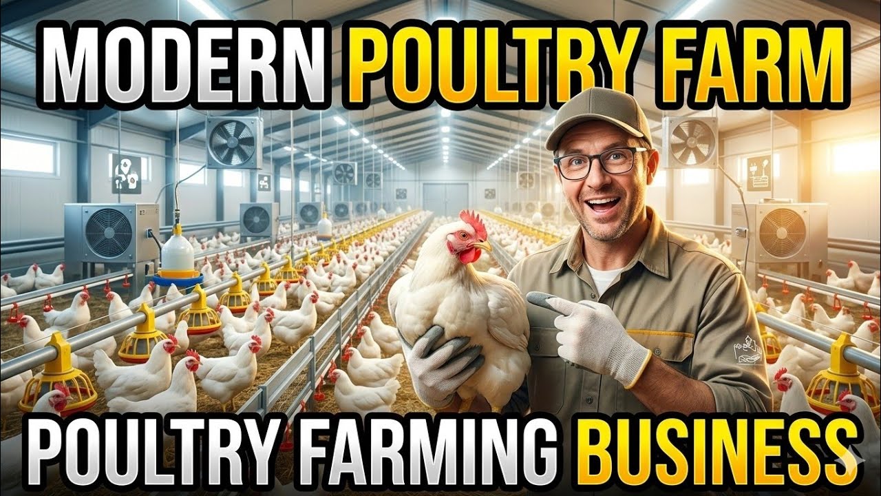 Modern Poultry Farm Tour: Automation मॉडर्न पोल्ट्री फार्म || fully automatic poultry farm setup