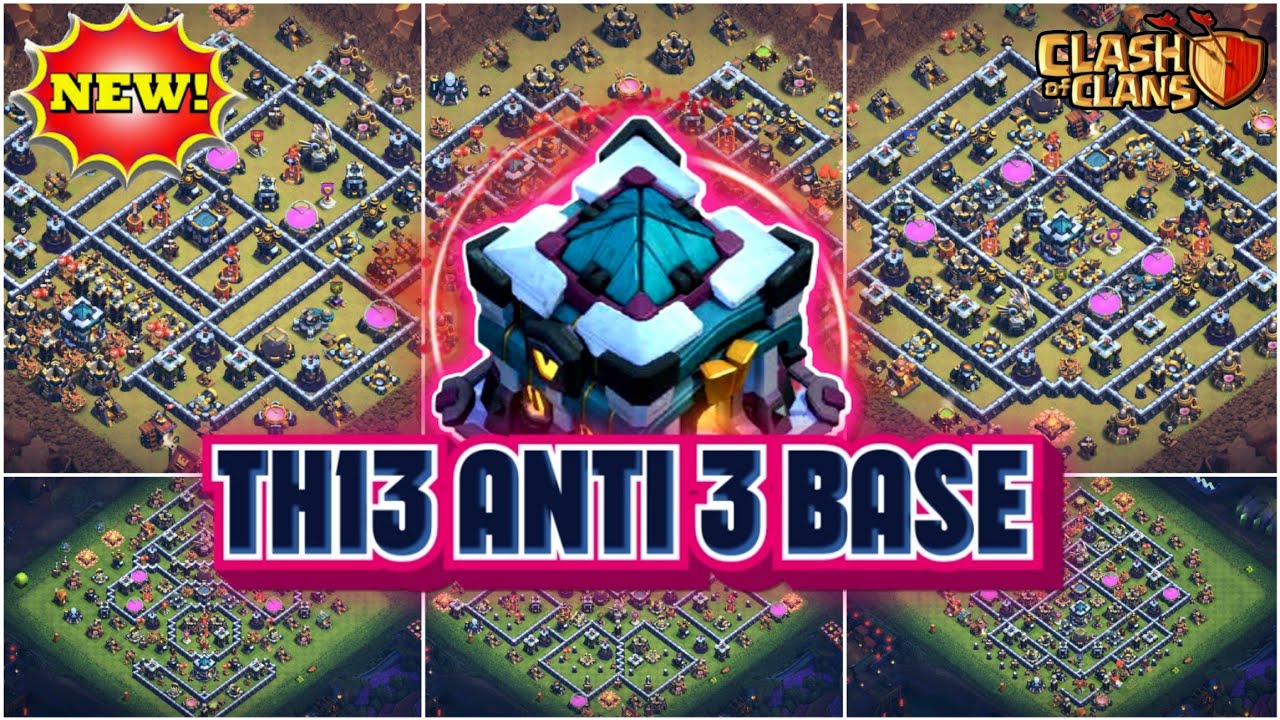 TOP-05 STRONG TH13 BEST FOR WAR /FARM /RANK BATTLE AND CWL BASE + COPY LINKS|| TH13 ANTI EVERYTHING