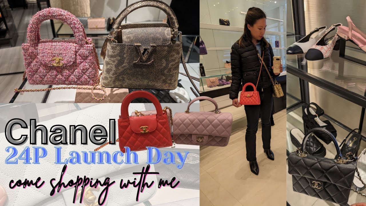 Chanel 24P Launch Day | come shopping with me | plus LV!