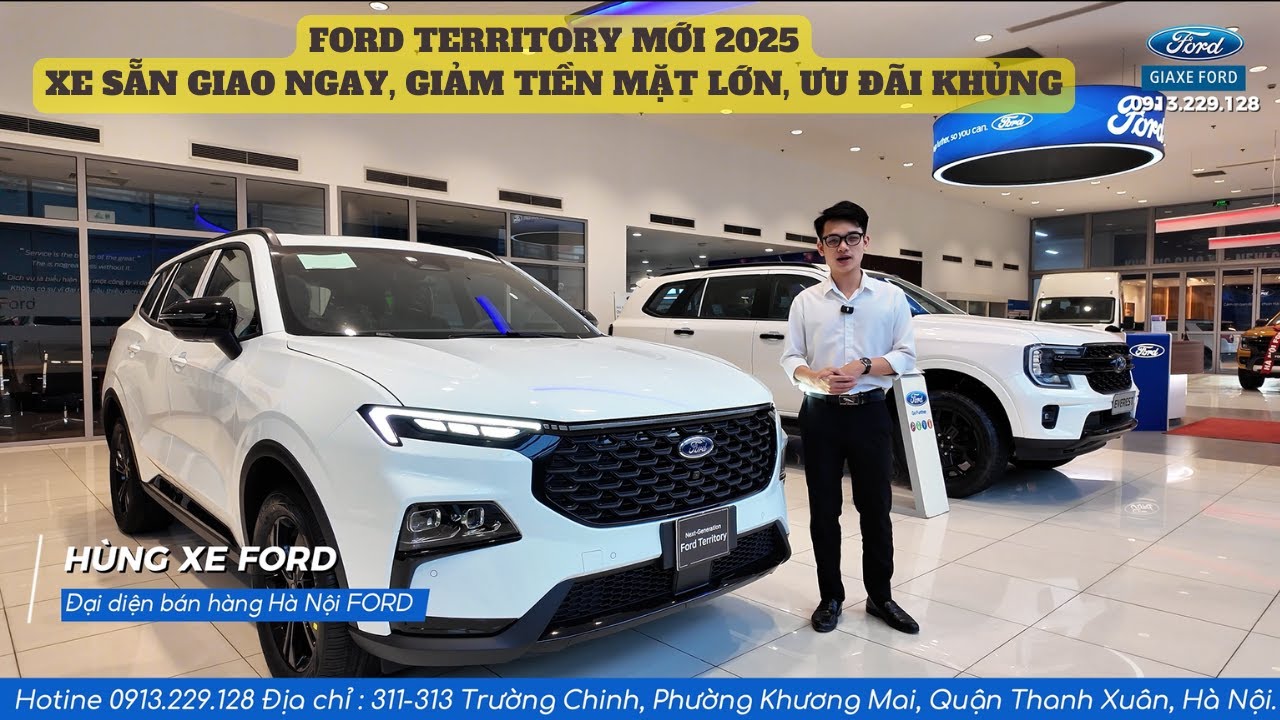 Ford Territory mới 2025 giảm giá lớn | Tặng tiền mặt sâu, Khuyến mại gói phụ kiện bảo hiểm hấp dẫn