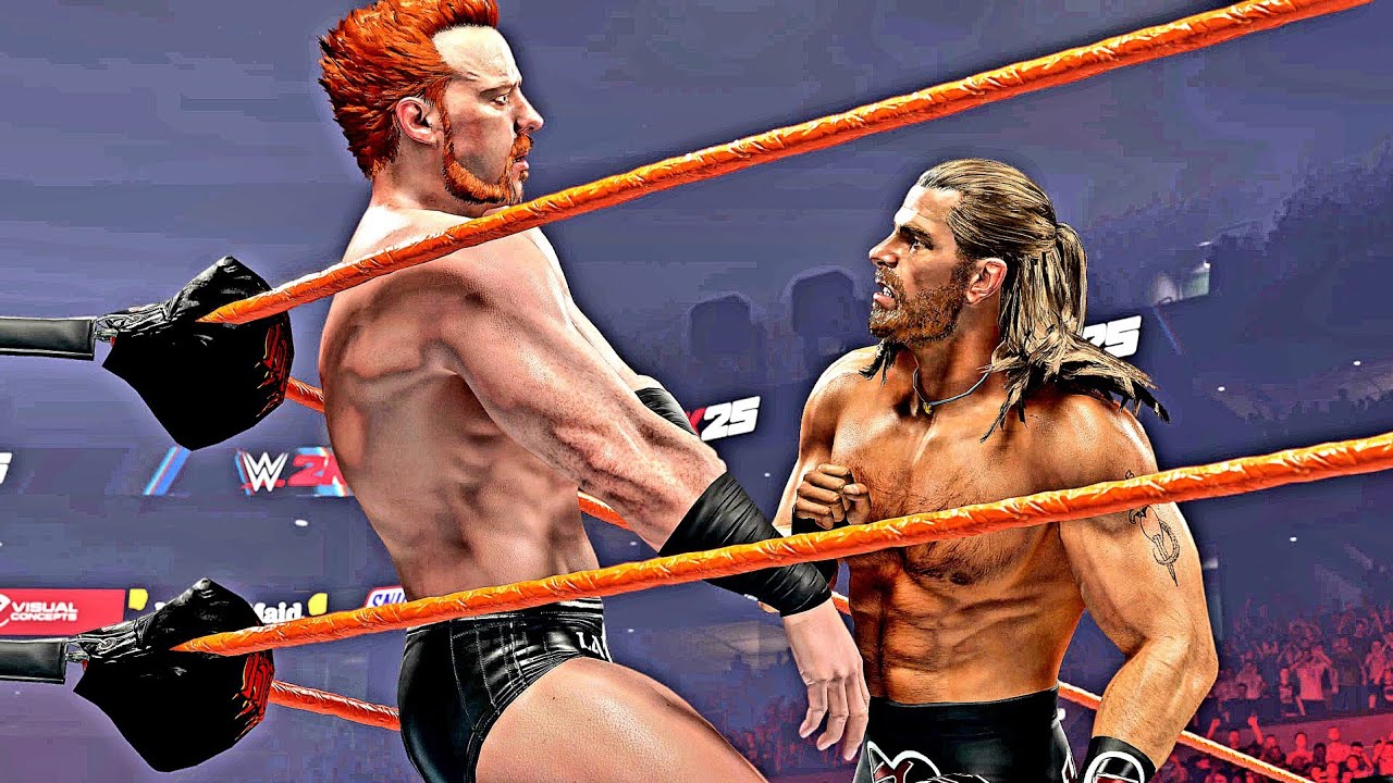 WWE 2K25 SHAWN MICHAELS VS SHEAMUS WWE CHAMPIONSHIP MATCH SUNDAY NIGHT HEAT 