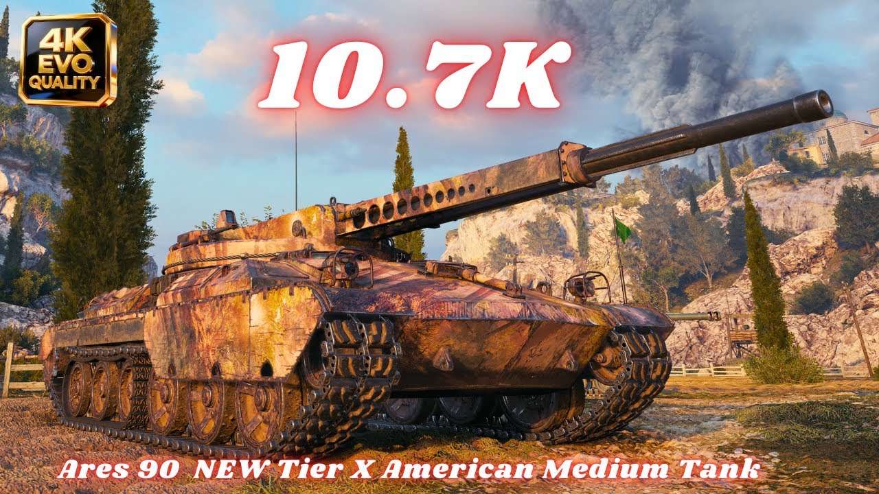 Ares 90 NEW Tier X American Medium Tank 10.7K Damage 7 Kills  World of Tanks