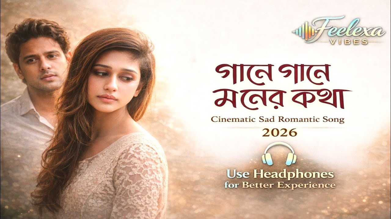 গানে গানে মনের কথা | Cinematic Sad Romantic Song | Bengali Film Style, Feelexa Vibes, @worldbass3k