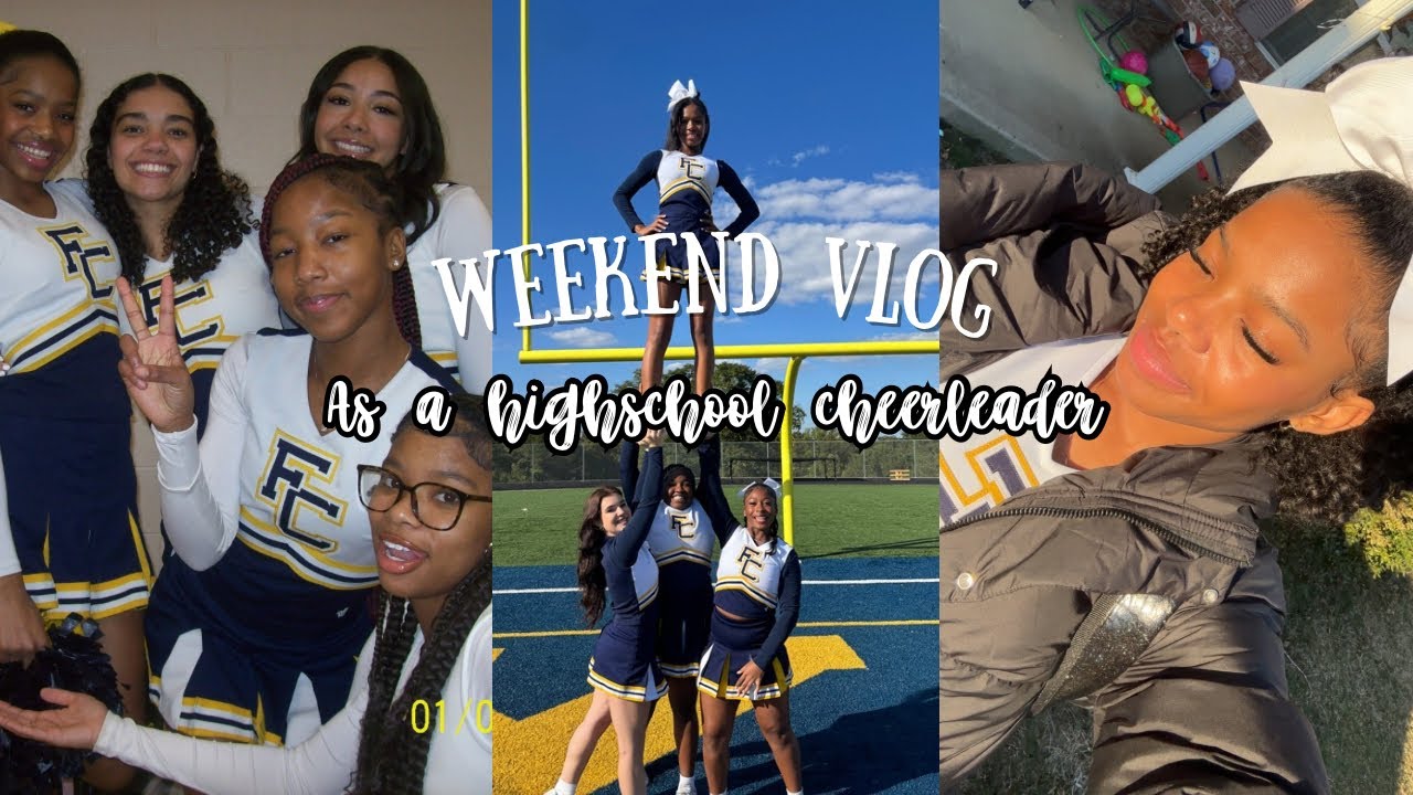 Weekend vlog!! As a high school cheerleader! *realistic + GRWM* 💝💐📣