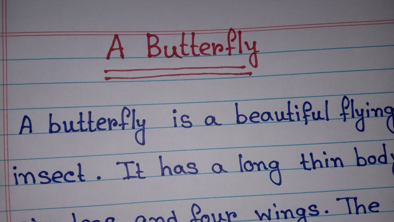 A Butterfly //English paragraph// Essay writing//Short paragraph writing.