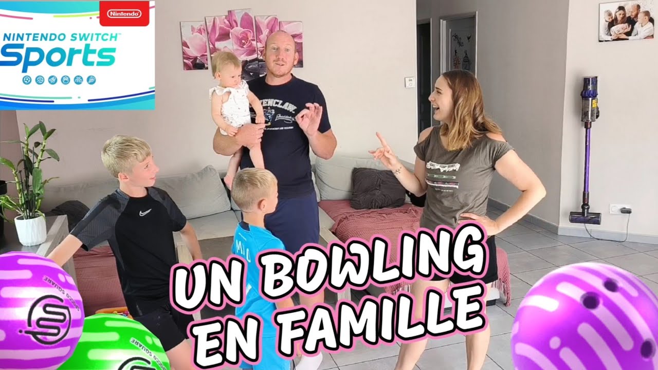 UN BOWLING EN FAMILLE !! Le perdant saute dans la piscine froide 😁 Nintendo Switch Sports