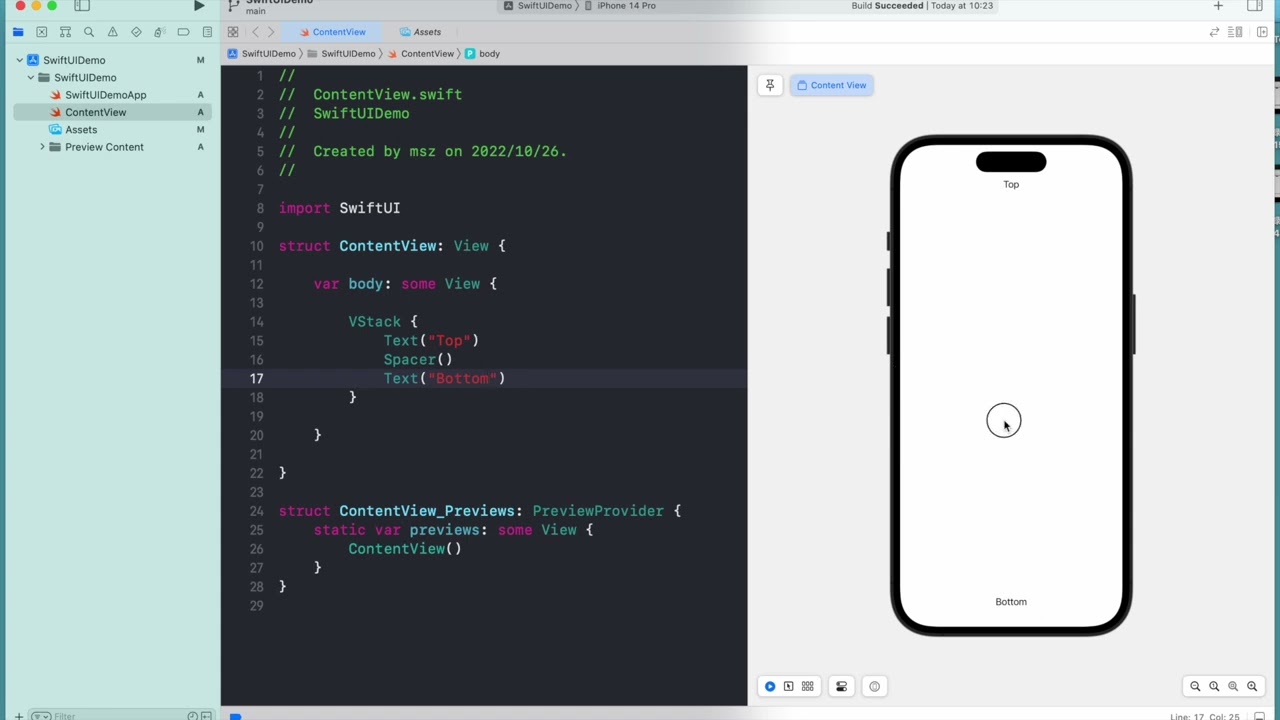 SwiftUI tutorial: Using Spacer within Stacks to align views