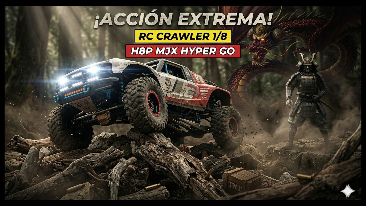 Test Extremo RC Crawler: MJX Hyper Go H8P 1/8 en Rocas y Pendientes